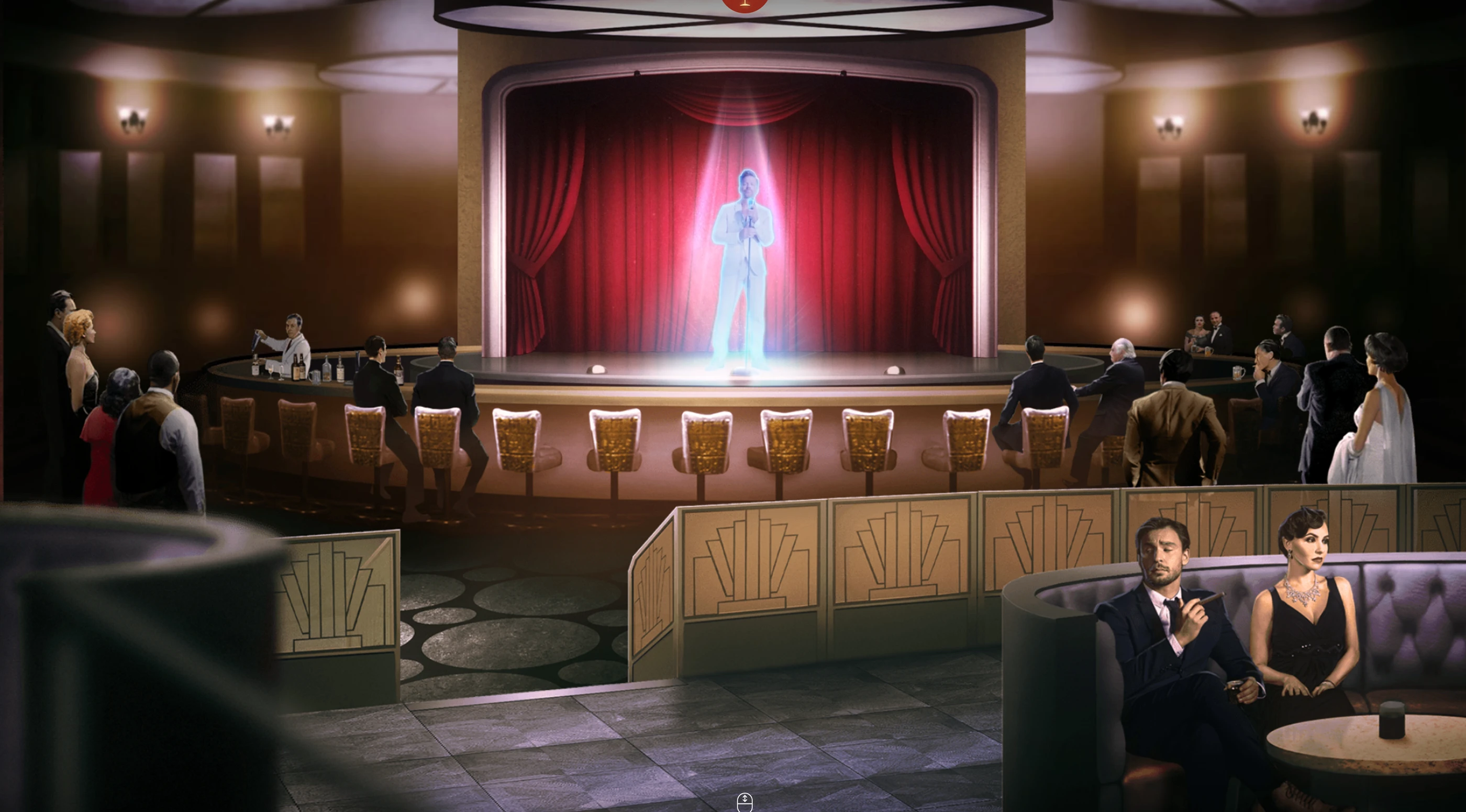 Original Behance presentation frame 02 from Kenny's Jazz Pad — Holographic Effect.